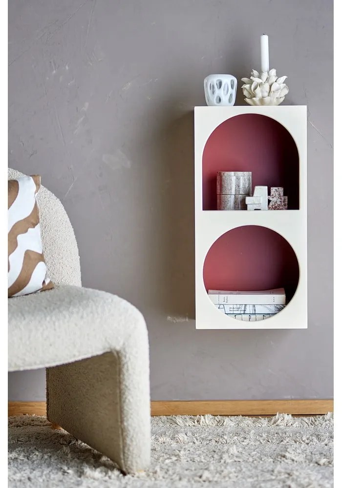 Bibliotecă de perete roșie/albă 30x60 cm Graphia – Bloomingville