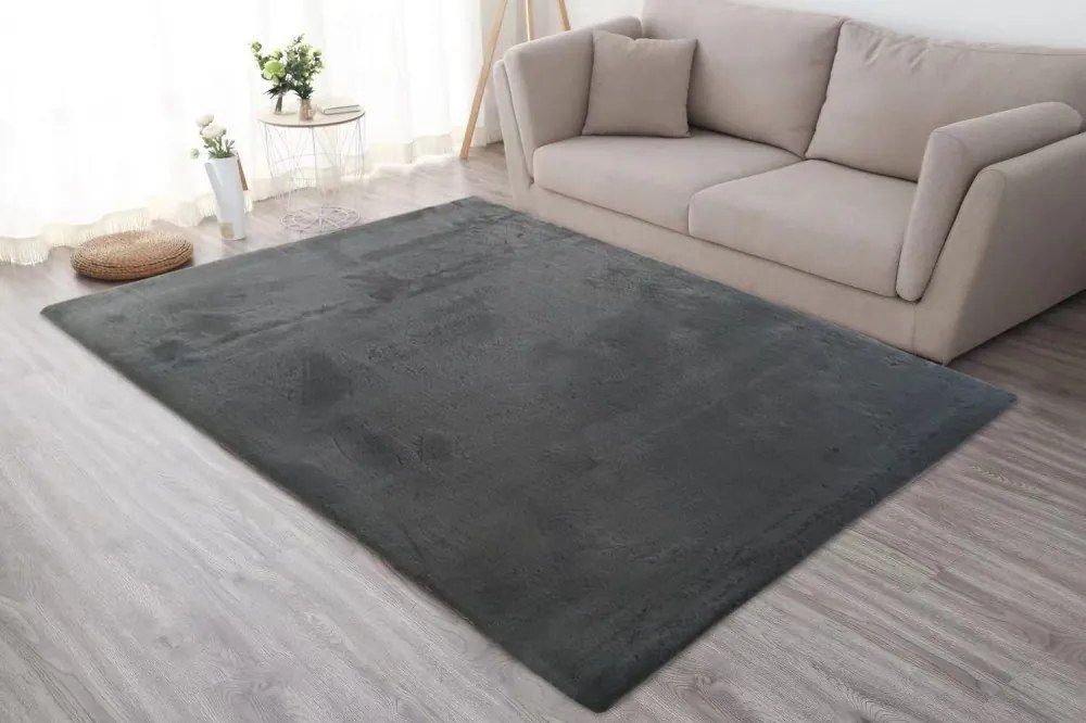 Covor Heinner Shaggy soft blanita Antracit 50x90 cm