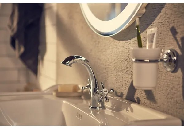 Baterie de lavoar + ventil cu preaplin Roca A5A3A4BC00 CARMEN 17,8 cm crom