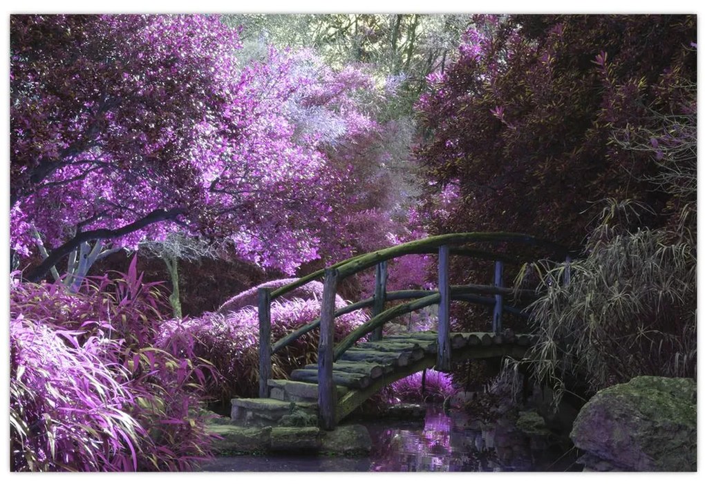 Tablou - copaci violeți (90x60 cm)