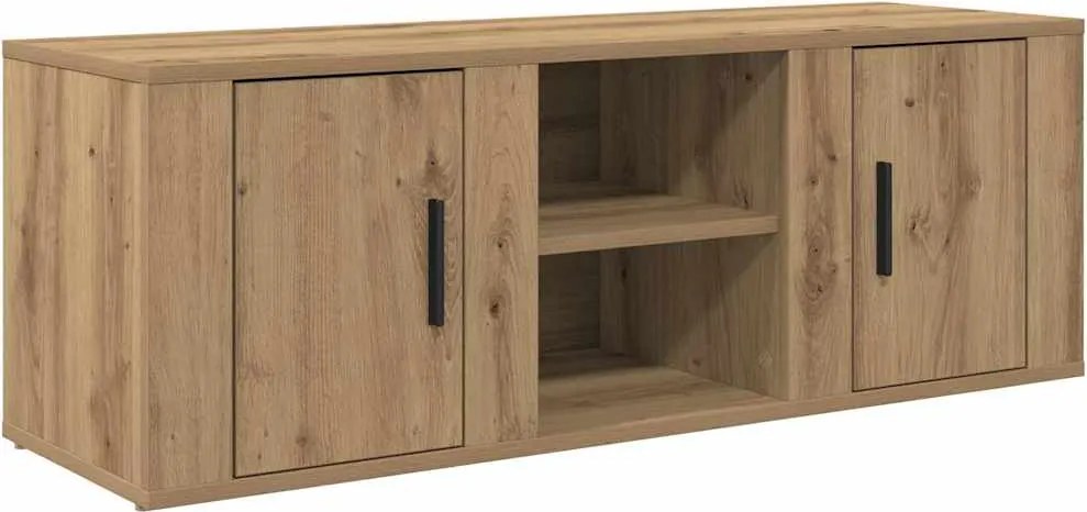 vidaXL Cabinet TV Stejar Artizanal 100 x 31,5 x 35 cm Lemn compozit