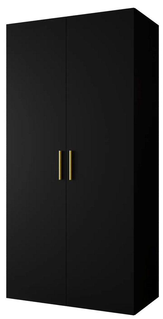 Dulap de haine 100 cm Borry 1 (Negru + Auriu). 1125752