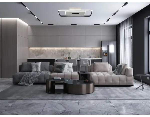 Plafonieră LED dimabilă LED/75W/230V 3000-6500K alb/negru + telecomandă