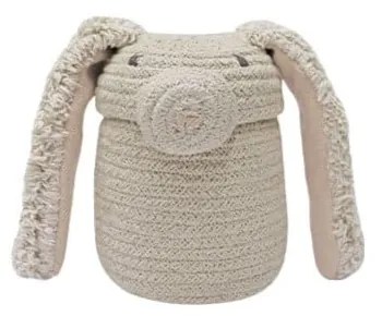 Coș de jucării pentru copii crem din material textil ø 15x15 cm Mini Rita the Rabbit – Lorena Canals