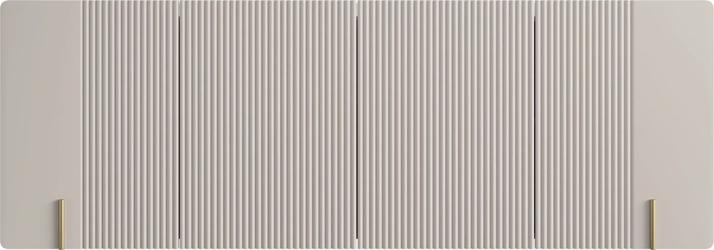 Comodă suspendată Malmi 200 cm cu 4 uși - cașmir / auriu