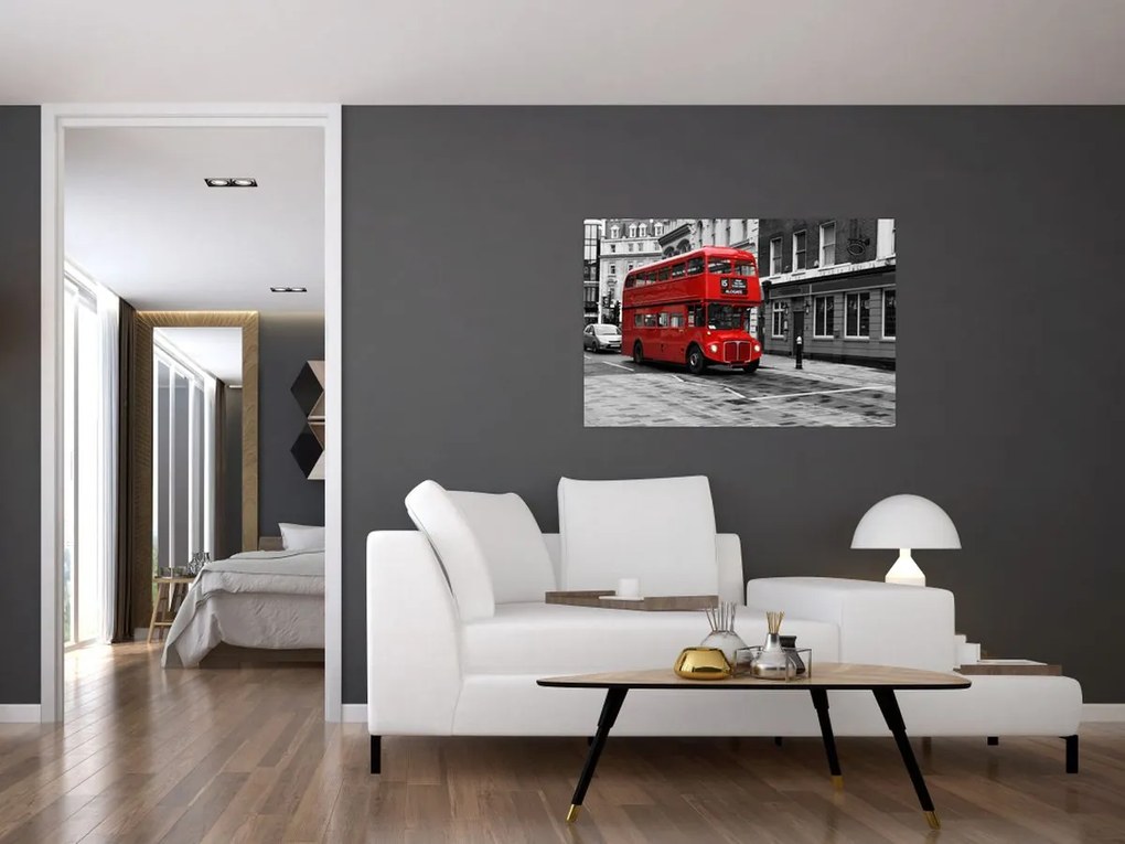 Tablou - Londra cu autobuz (90x60 cm)
