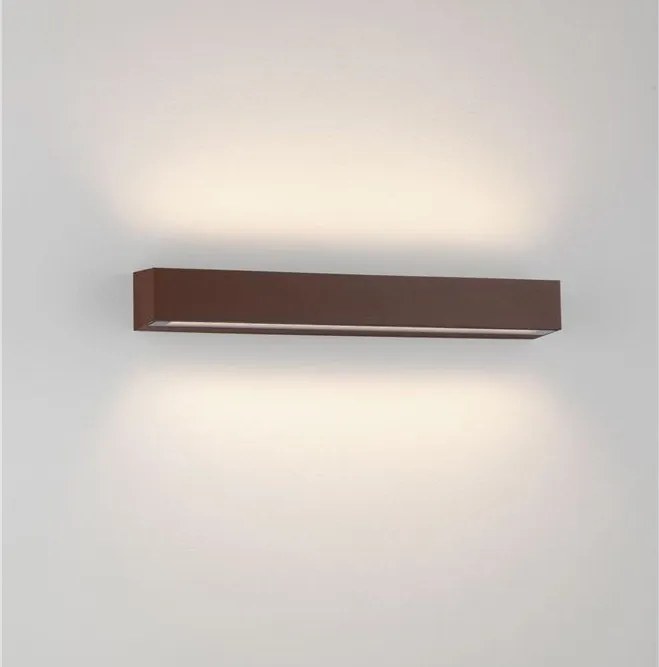 Aplica exterior corten liniara 50cm IP65 LED CCT PRISMATIC