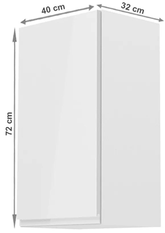 Dulap superior de bucătărie G40 Aurellia (alb + alb lucios) (S). 1015730