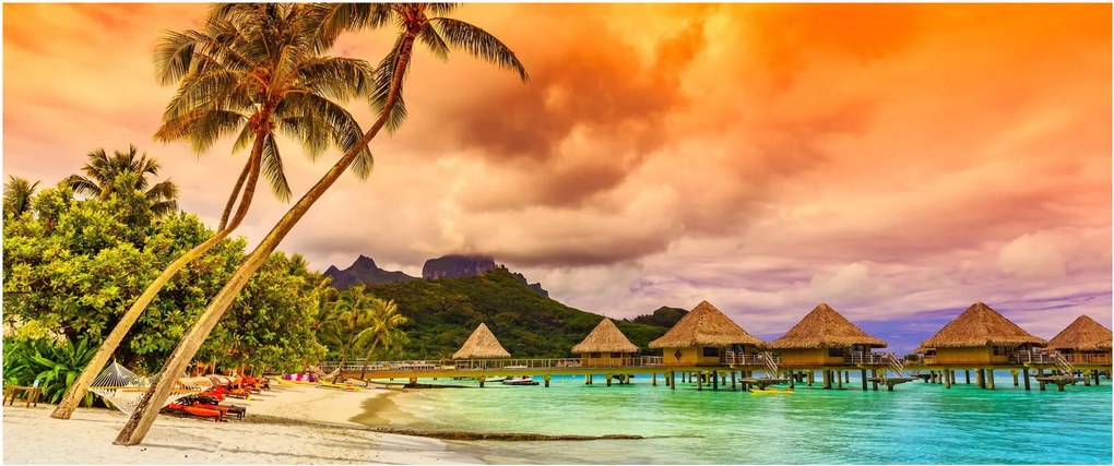 Tablou - Insula Bora Bora (120x50 cm)