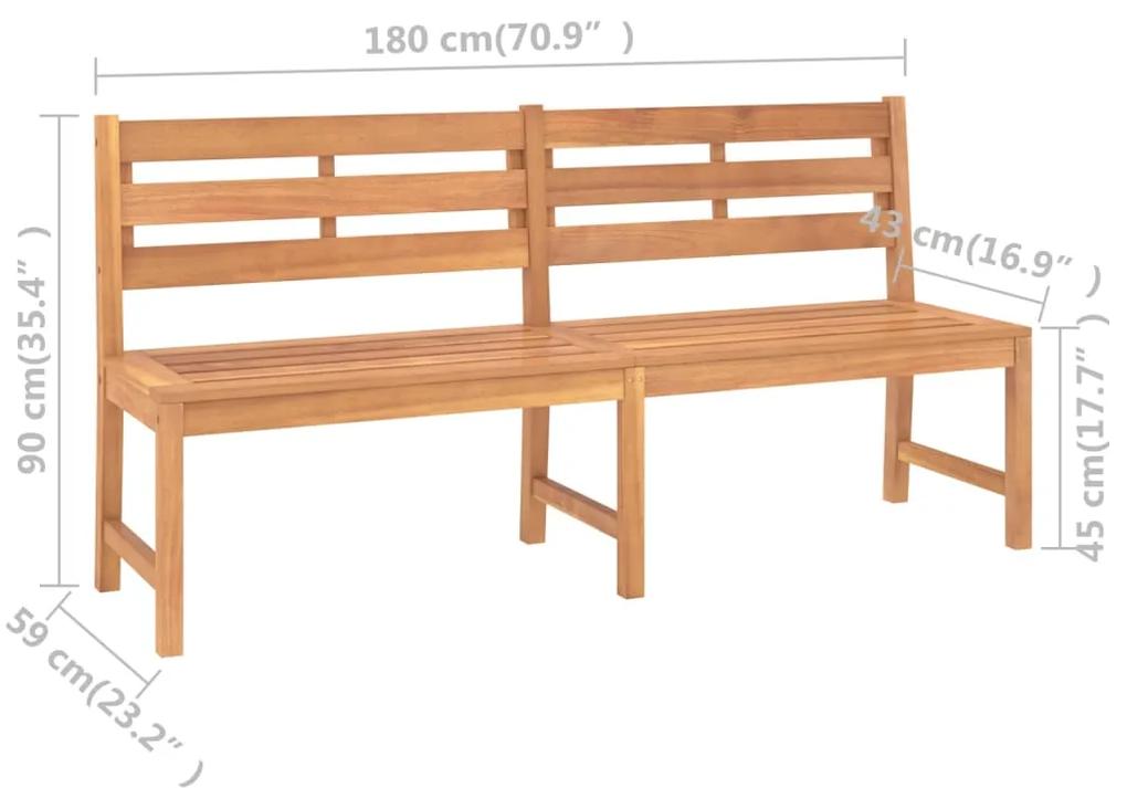 Banca de gradina, 180 cm, lemn masiv de tec 1, 180 x 59 x 90 cm, 1