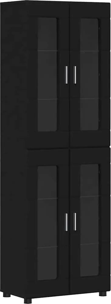 vidaXL Bufet cu raft FLORIN Negru 60 x 35 x 182 cm Lemn compozit