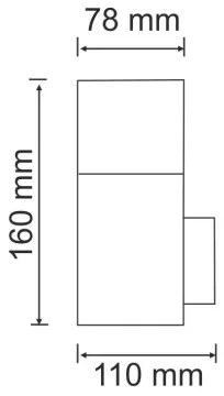 Aplica de perete exterior NEW YORK 1xE27/12W/230V IP44 antracit