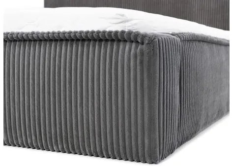 Pat matrimonial 140 cm Gretty S (Gri) (cu somieră) (cu sp. depozitare). Promo -17%. 1104131