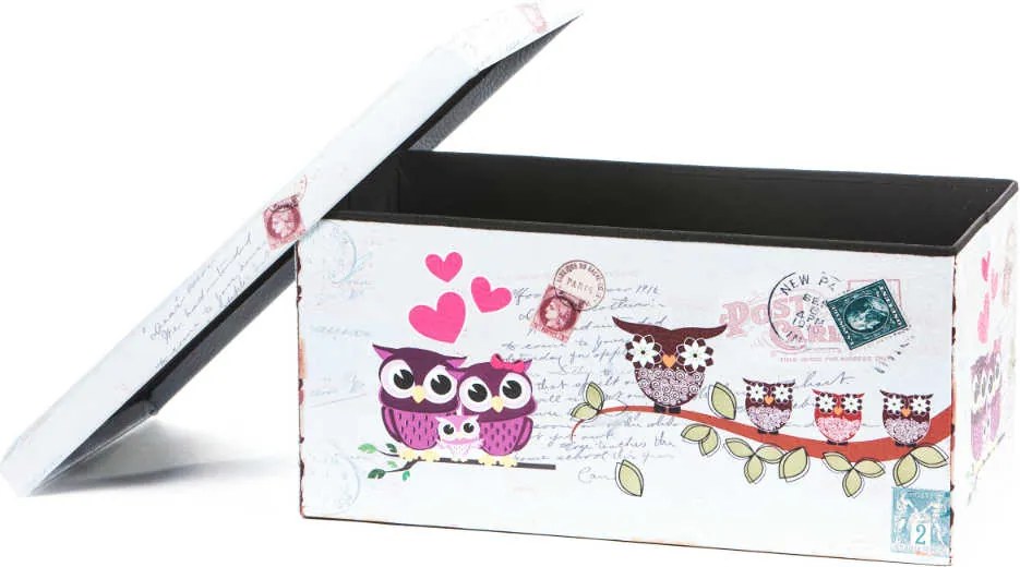 Taburet Design Owls, multicolor, 76.5x38x37.5 cm
