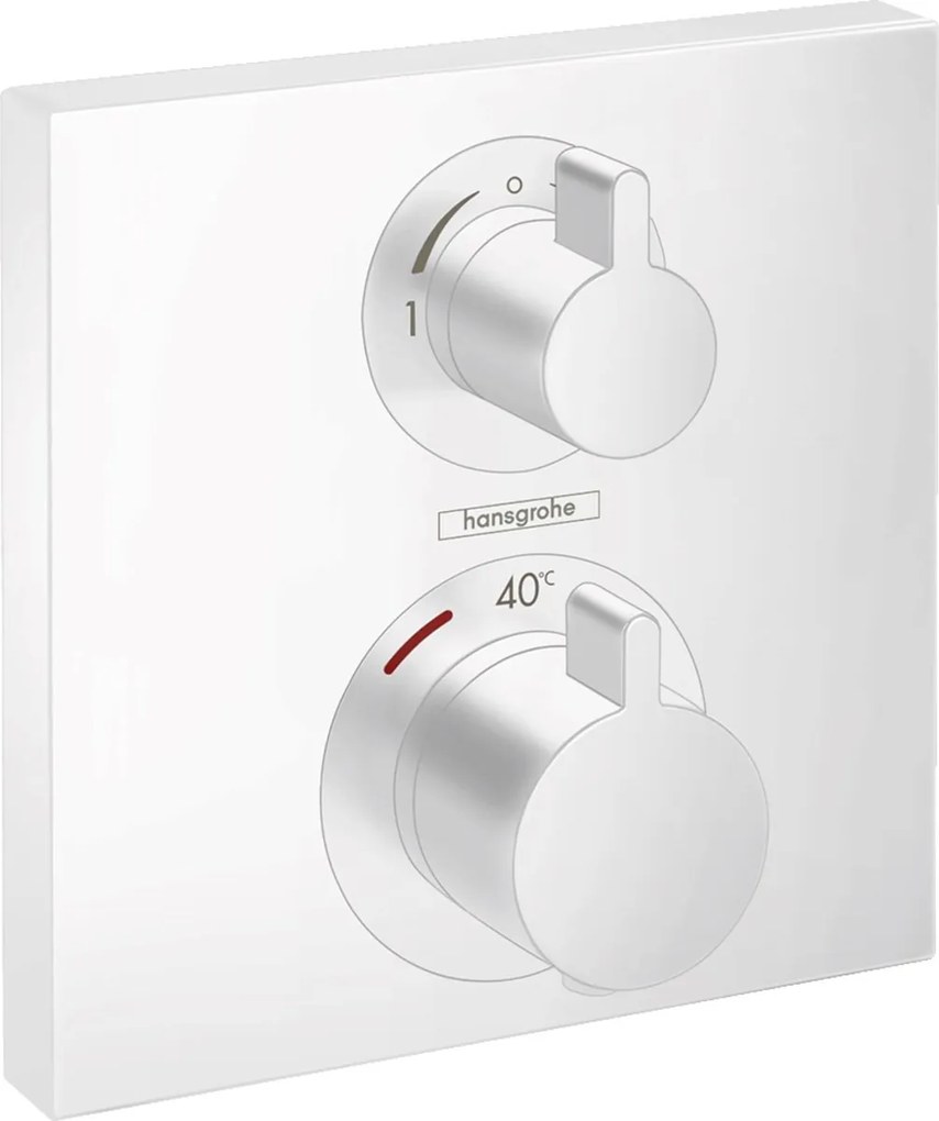 Hansgrohe Ecostat baterie cadă-duș ascuns cu termostat alb 15714700