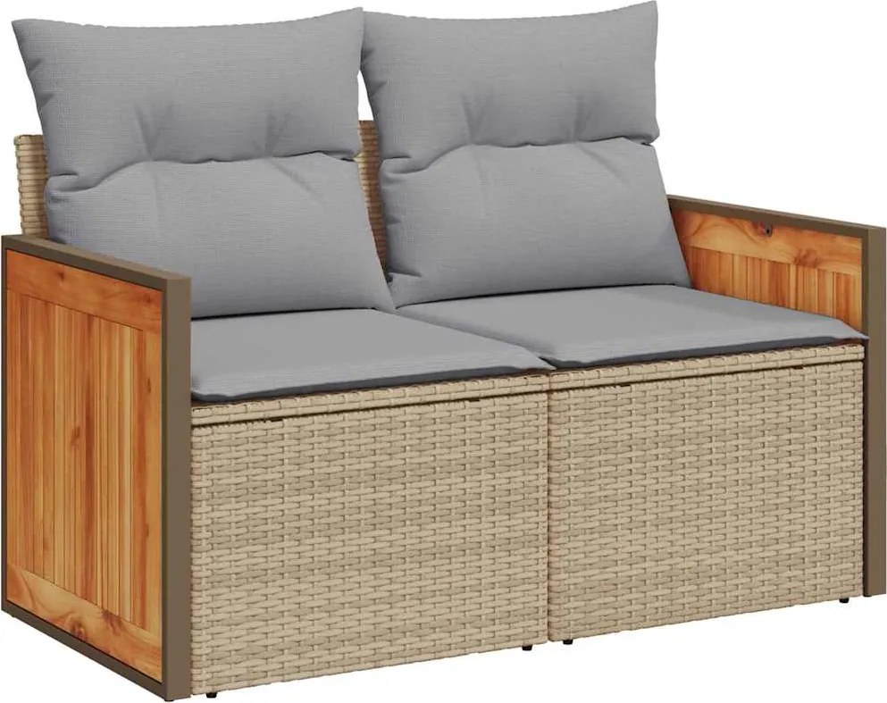 vidaXL Set de canapele pentru grădină 12 pcs Beige și gri deschis