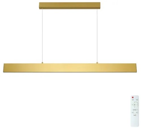 Lustră LED dimabilă pe cablu Brilagi SLIMLINE LED/40W/230V 3000-6000K auriu + telecomandă