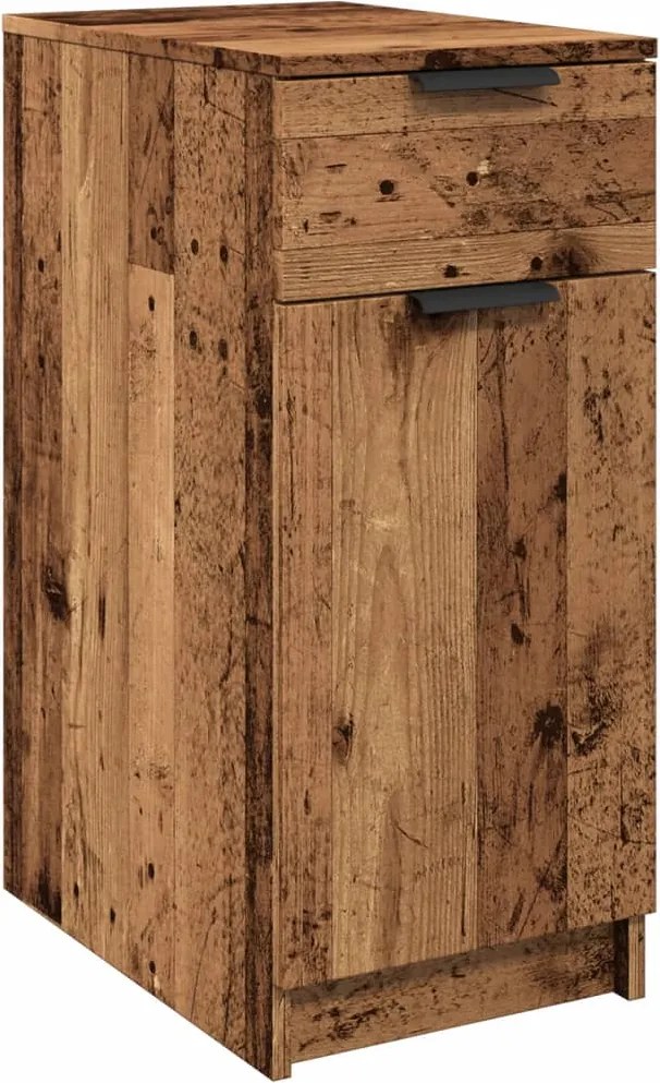 vidaXL Dulap de birou, lemn învechit, 33x50x75 cm, lemn prelucrat