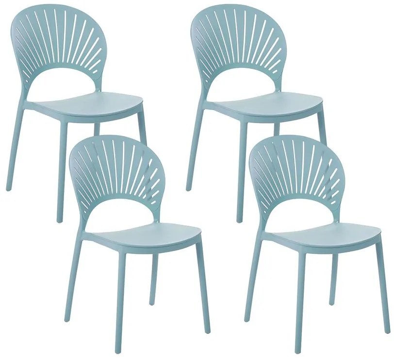 Set 4 buc scaune de sufragerie Ostza (albastru). 1081821