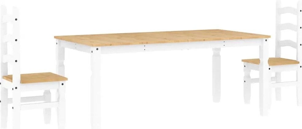 vidaXL Set de sufragerie din 3 piese Panama din lemn masiv de pin alb