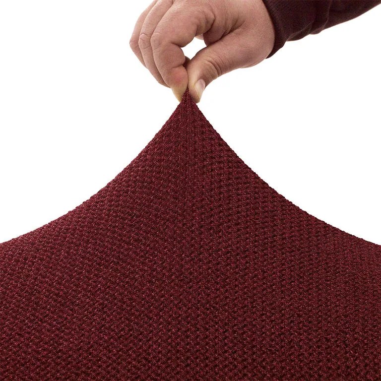 Huse super elastice HARMONIA bordo canapea cu otoman dreapta (l. 210 - 320 cm)