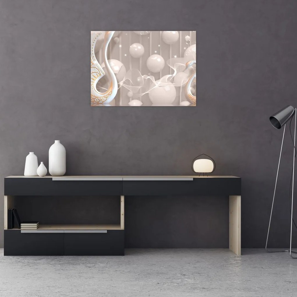 Tablou - Lebede fermecate (70x50 cm)