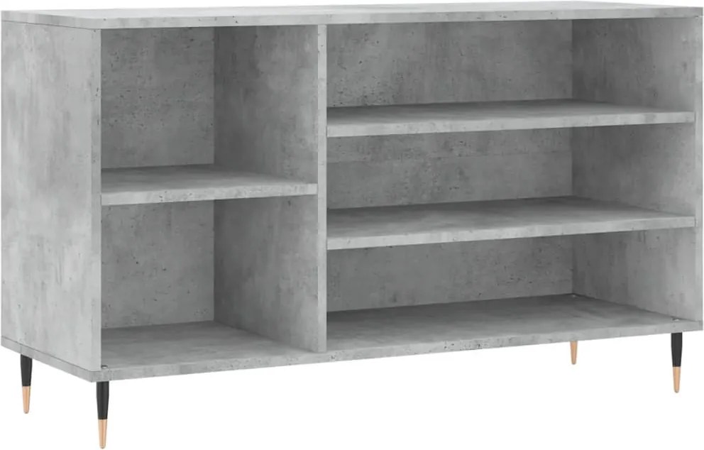 vidaXL Pantofar, gri beton, 102x36x60 cm, lemn prelucrat