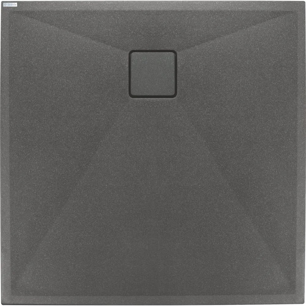 Cadita dus compozit slim patrata antracit 80x80 cm Deante Correo Square Antracit, 800x800 mm