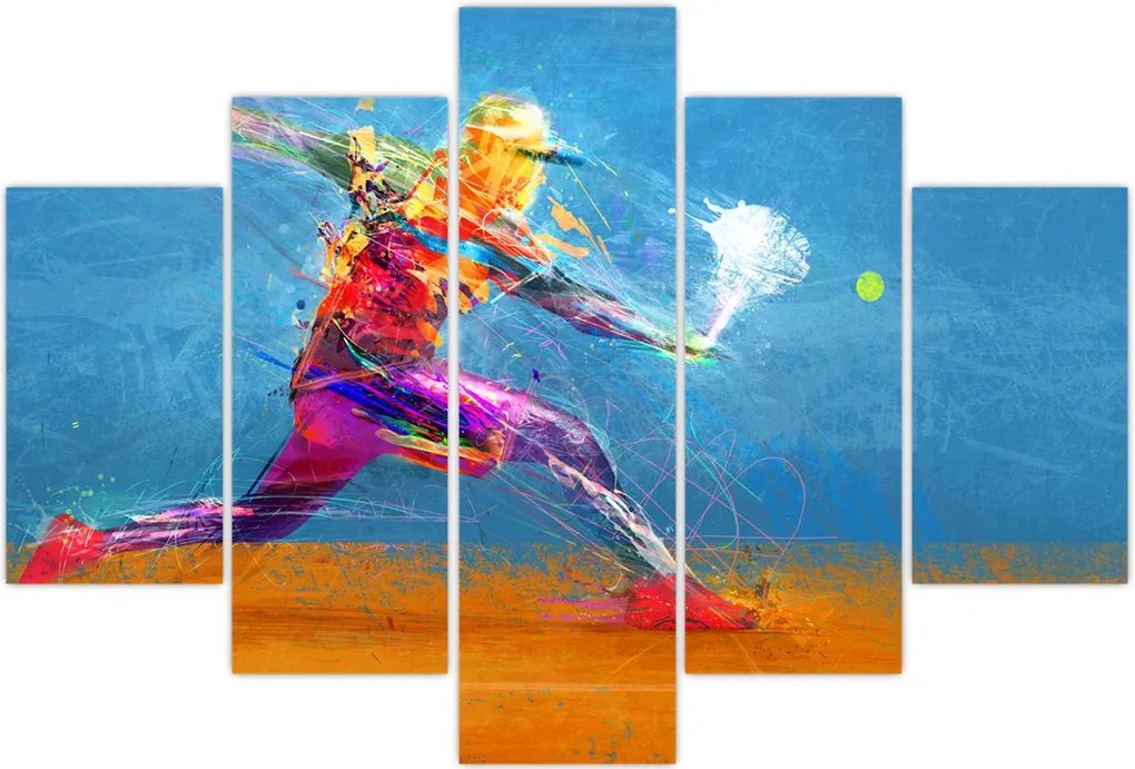 Tablou - Jucător de tenis pictat (150x105 cm)