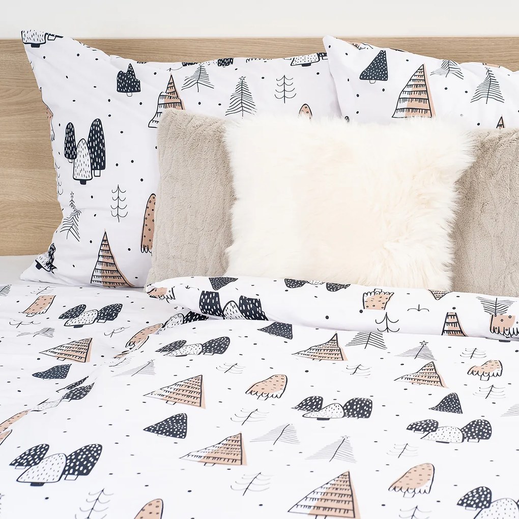 Lenjerie de pat din bumbac 4Home Frugal Winterland, 160 x 200 cm, 70 x 80 cm