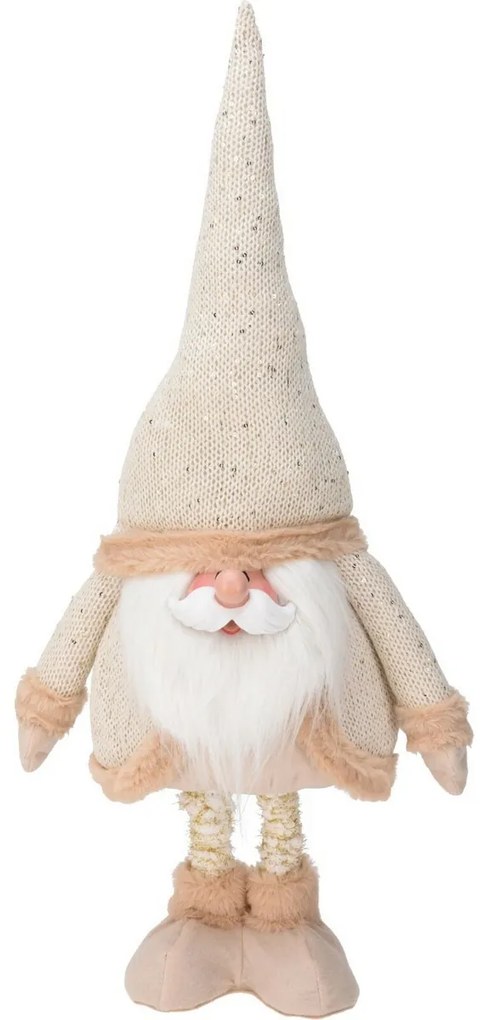 Decorațiune de Crăciun Moș Crăciun, picioare telescop., 112 cm , auriu / crem