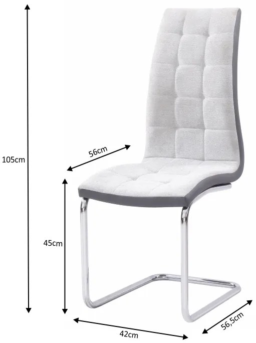 Scaun de sufragerie Santa new (gri deschis + gri închis). 772784