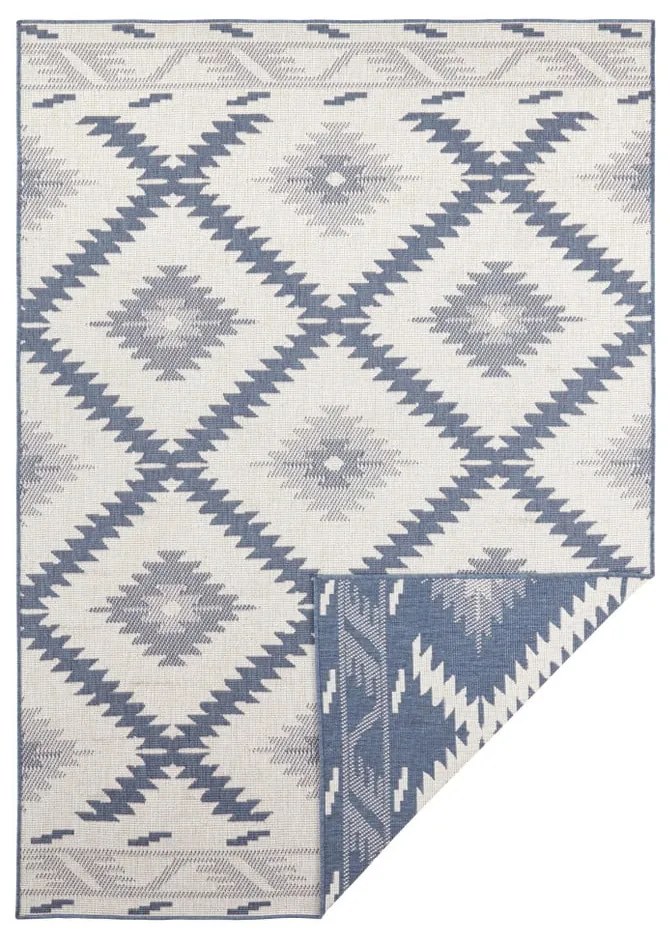 Covor adecvat pentru exterior NORTHRUGS Malibu, 80 x 150 cm, albastru-crem