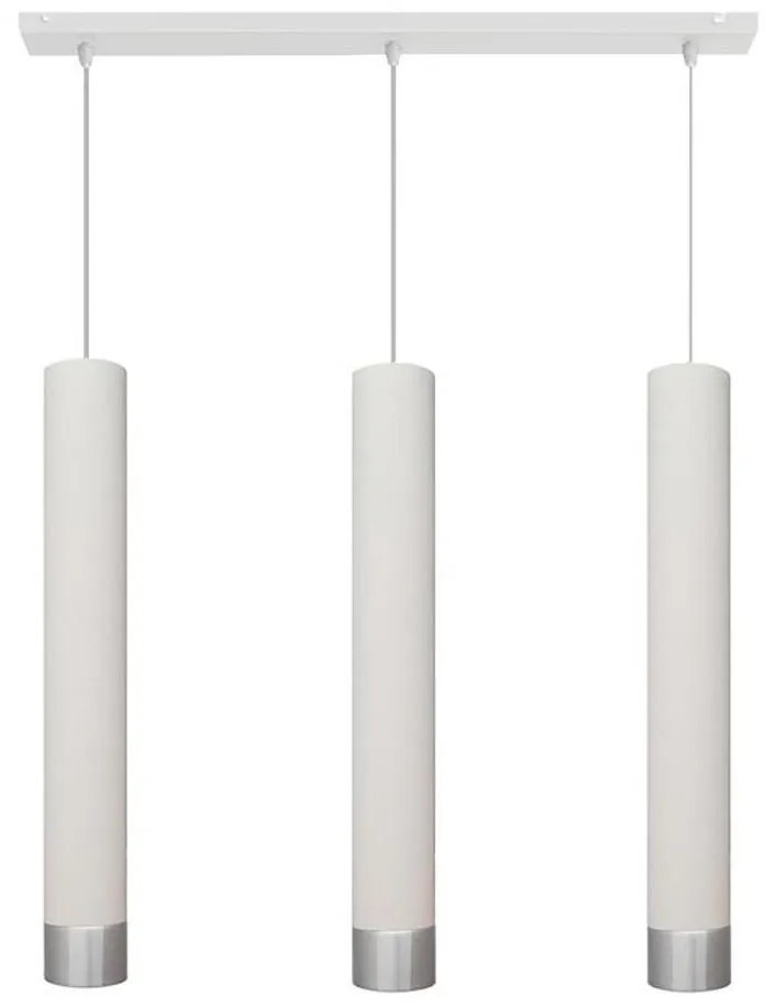 Lustr LED TUBA 3xGU10/4,8W/230V alb/luciu crom