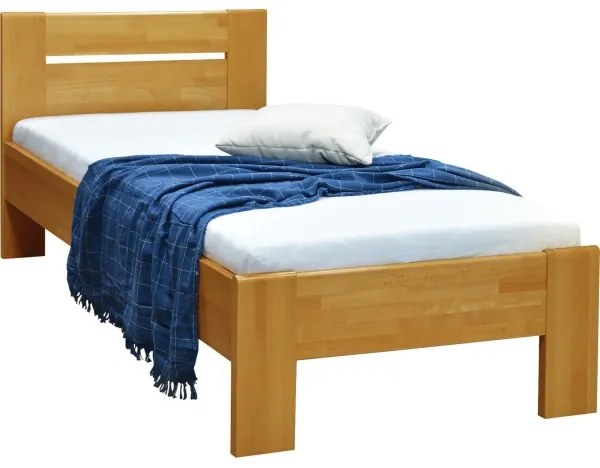 Pat pentru o persoană AMBER 90x200 cm, nuc deschis