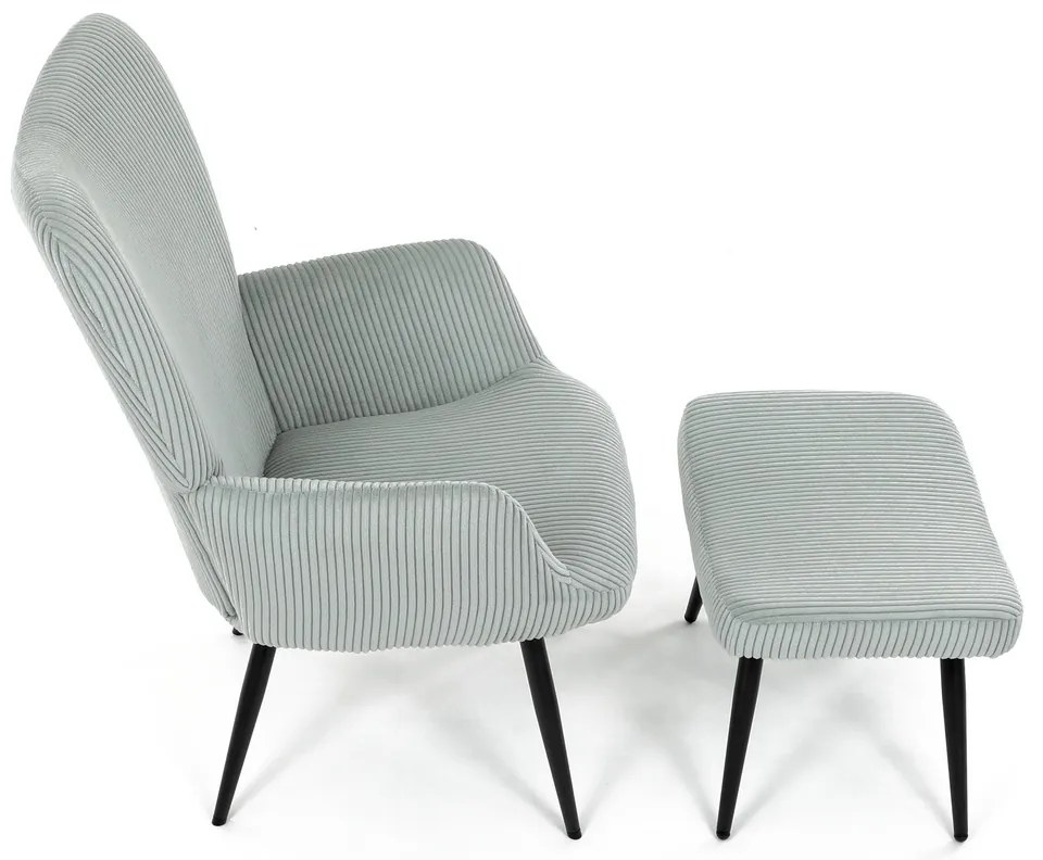 Fotoliu pentru relaxare cu suport pentru picioare L7285 BLUE6, albastru