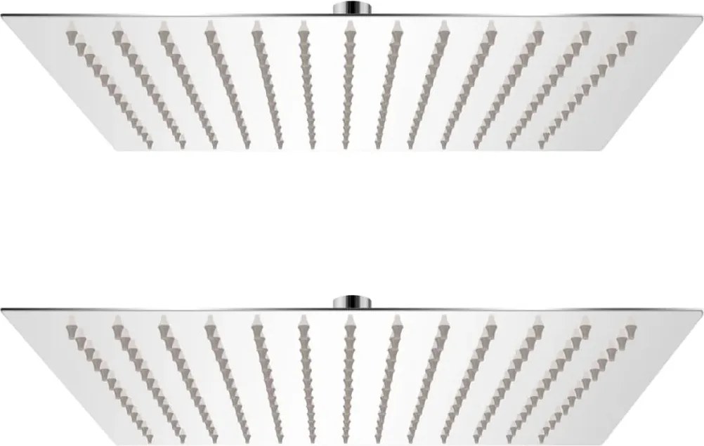 vidaXL Cap de duș tip ploaie, 2 buc., 25 x 25 cm, oțel inoxidabil