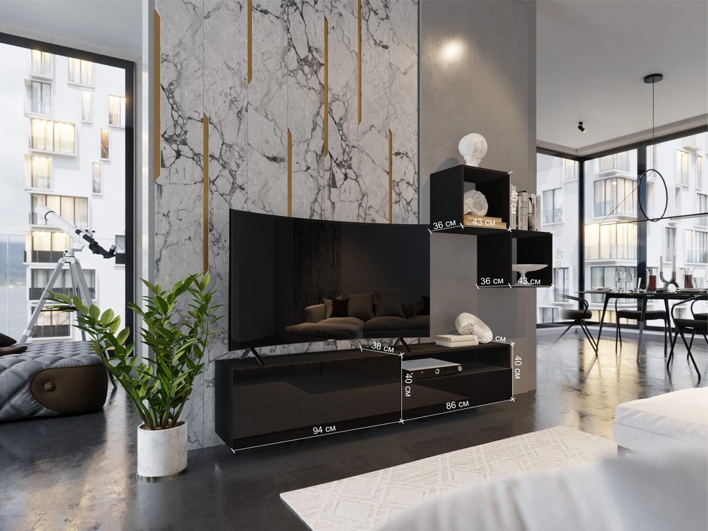 Mobilier living Berny 29 (alb + Alb lucios). 1087146
