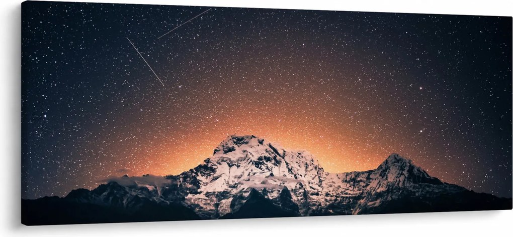 Tablou cu cerul nocturn cu munți (120x50 cm)