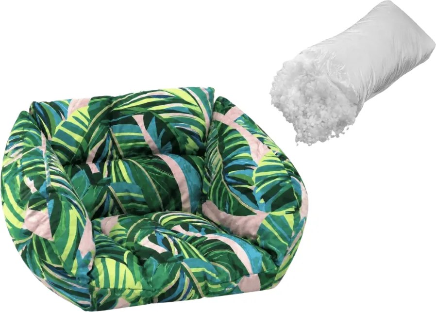 Perna pentru scaun suspendat COLUMBIA cu spatar, colorata + Umplutura GRATIS din fibra goala 500 g