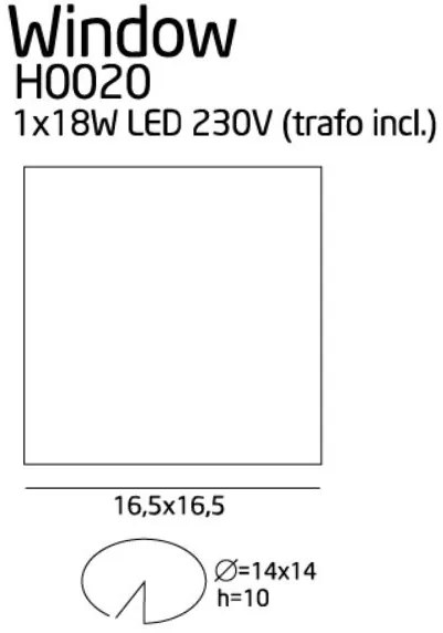 Spot incastrabil LED baie cu protectie IP44, Window
