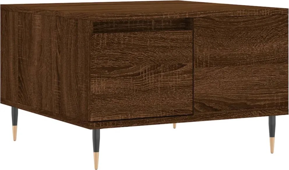 vidaXL Măsuță de cafea, stejar maro, 55x55x36,5 cm, lemn prelucrat