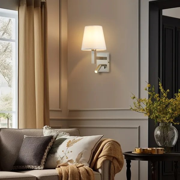 Lampă LED de perete Brilagi DAYA 1xE14/40W/230V + LED/3W alb/crom mat