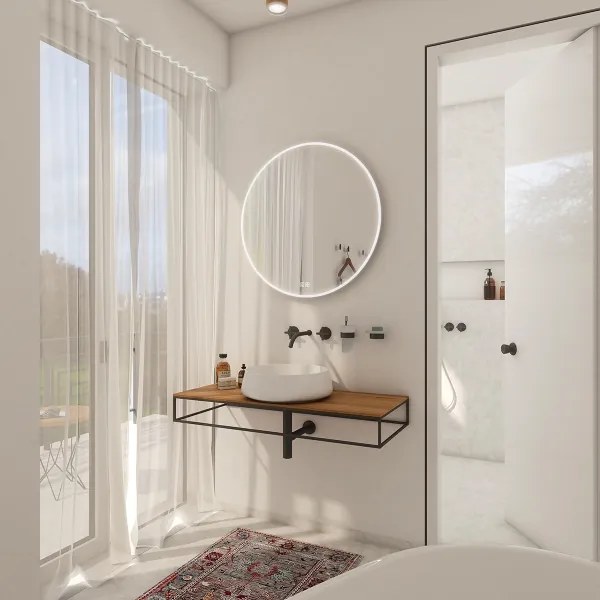 NIMCO ZP 26000RVX - Oglindă LED pentru baie cu iluminare din spate, 3000-6500 K, Ø 60 cm, IP44