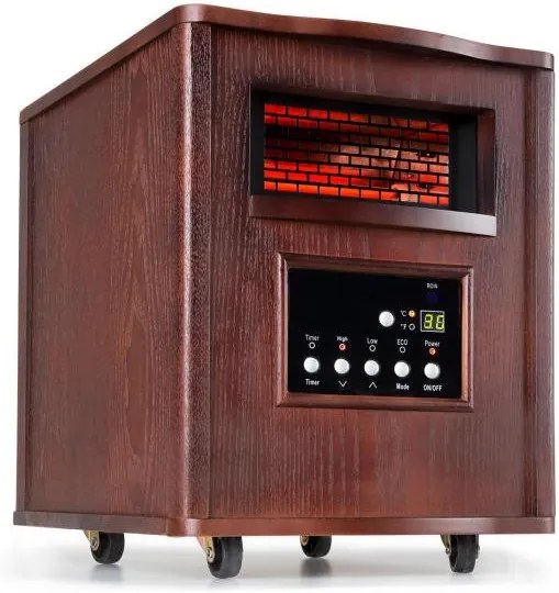 Klarstein Heatbox, încălzitor cu infraroșu, 1500 W, 12 h cronometru, telecomandă, nuc negru