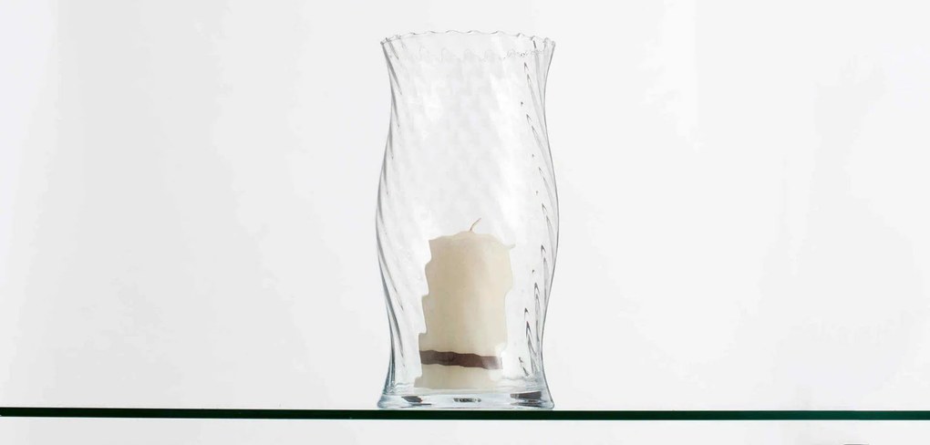 SUPORT LUMANARE DIN STICLA ENU mouthblown sticlă transparentă, 31cm
