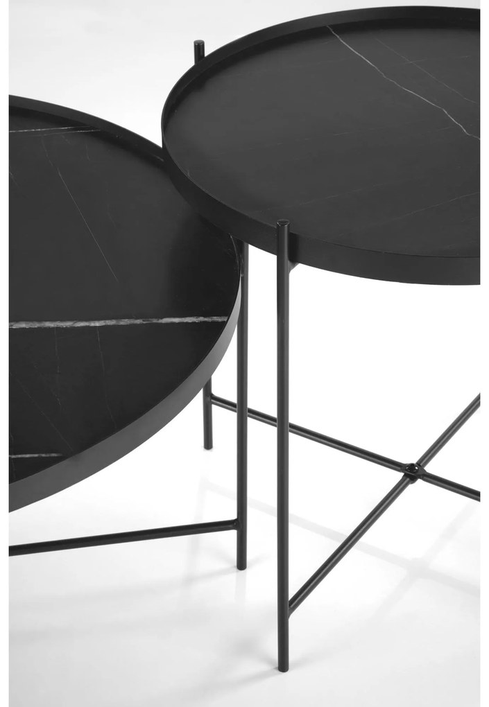 Set 2 buc. măsuțe de cafea Julie (negru). 1092451