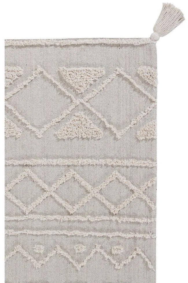 Covor alb lavabil/țesut manual din bumbac 200x300 cm Tribu Natural – Lorena Canals