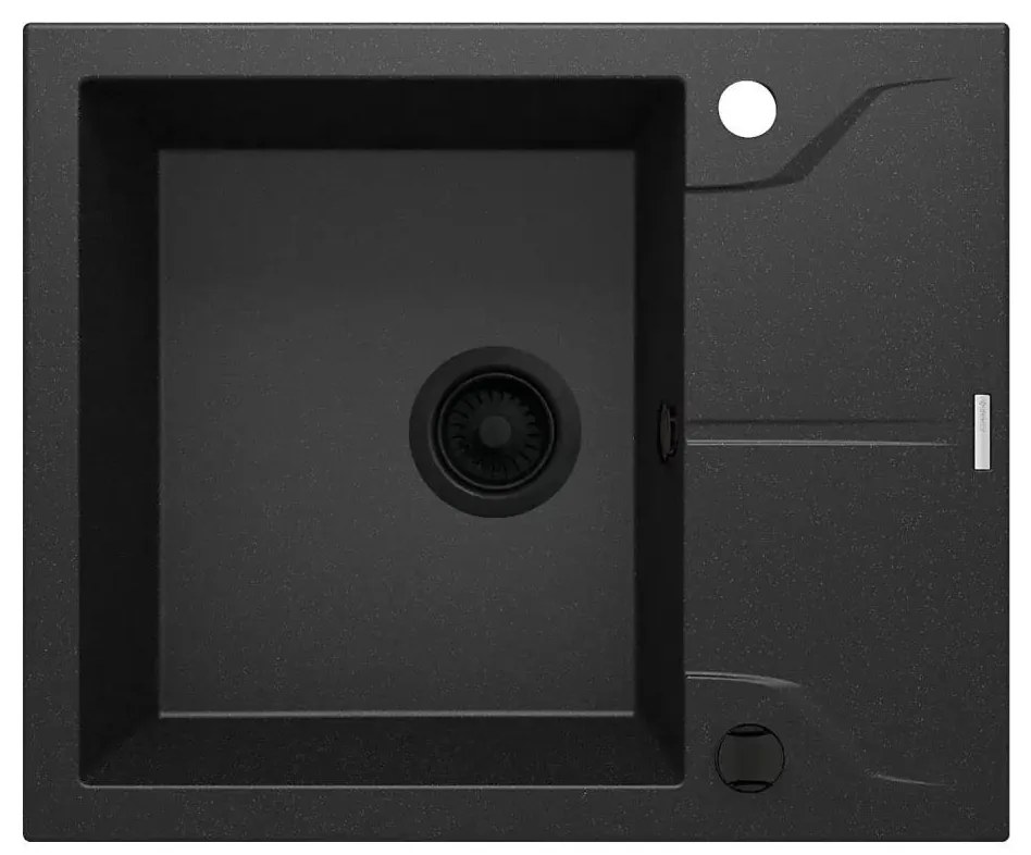 Chiuvetă de bucătărie Deante ZQN_G11A ANDANTE 49x59 cm granit/grafit metalic