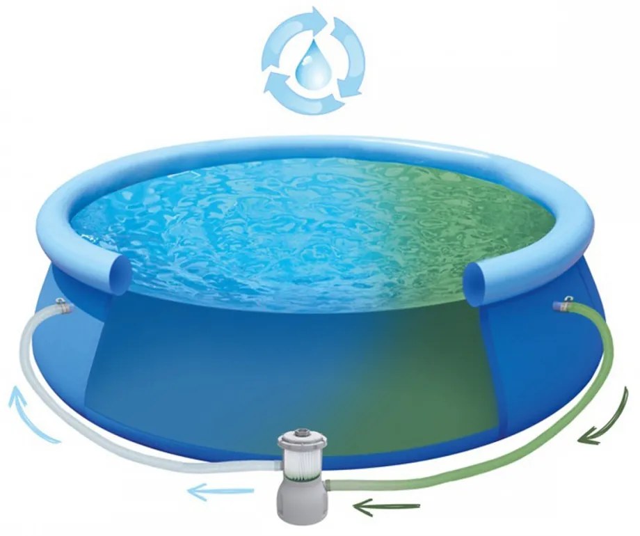 Set piscină cu cadru metalic 450 X 90 cm